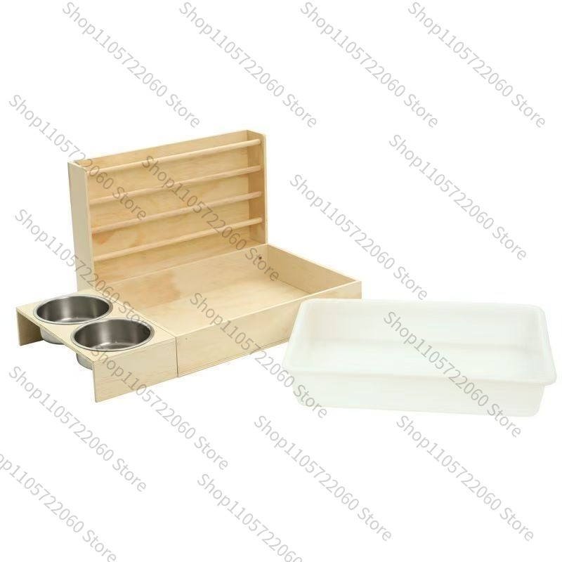 Pet Beds - Drewniany podajnik na siano dla królika,