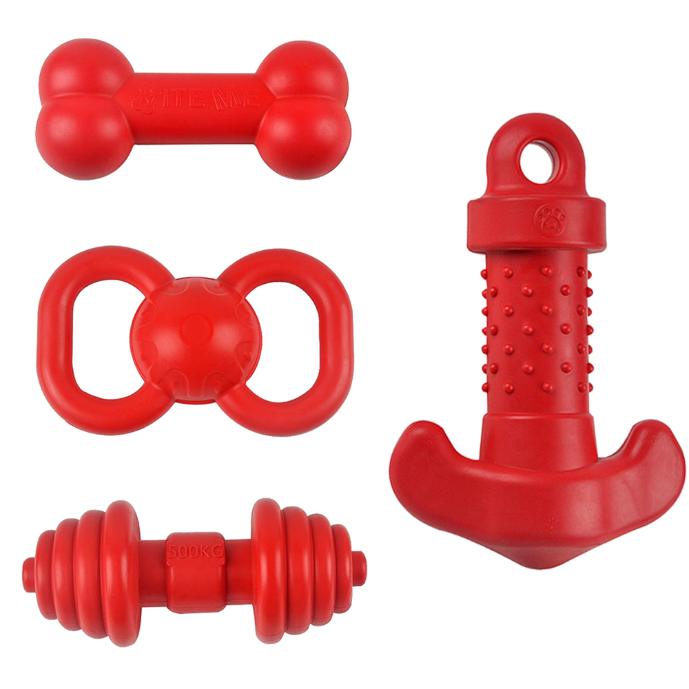 Czerwona zabawka do żucia dla  – Teeth Cleaning Dog Chew Bone recenzja i cena